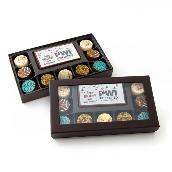 Edible Imprint Chocolate Bar With 9 Truffles