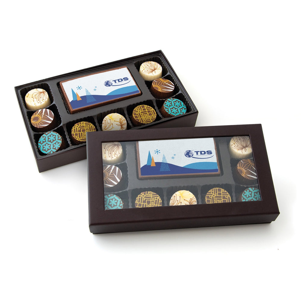 Edible Imprint Chocolate Bar With 9 Truffles