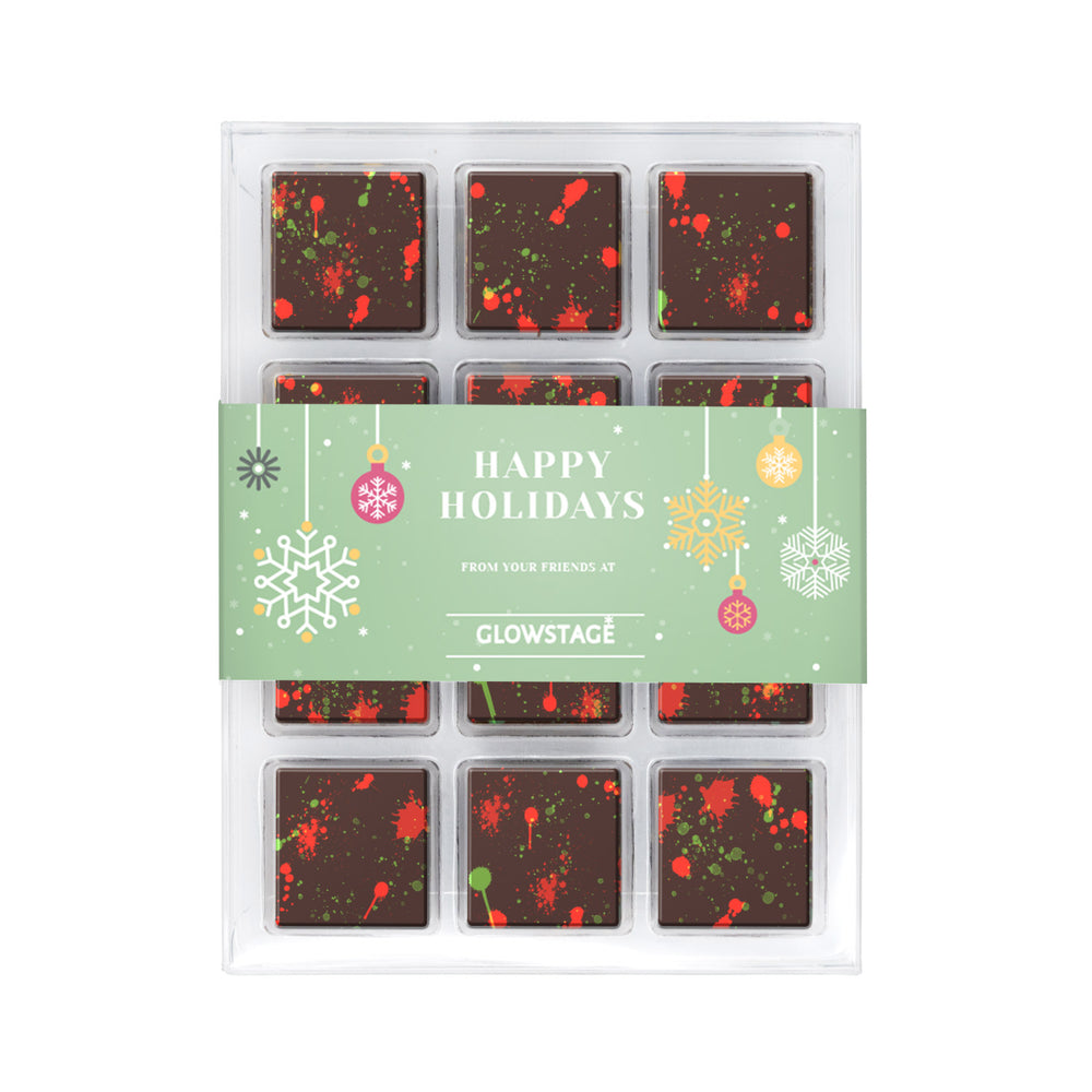 Color Splatter Chocolate Squares | Set of 12