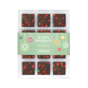 Color Splatter Chocolate Squares | Set of 12