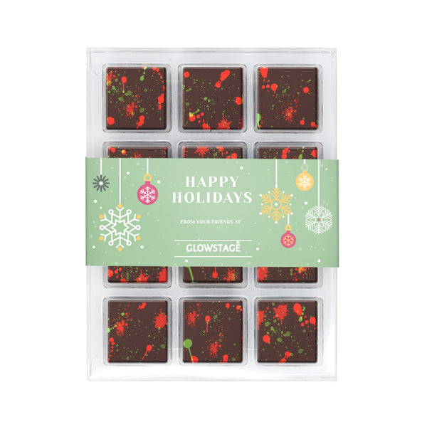 Color Splatter Chocolate Squares | Set of 12