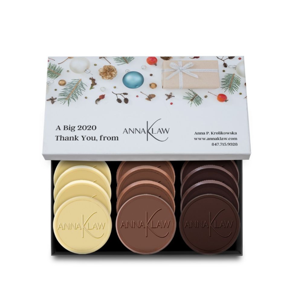 12-Piece Engraved Chocolate Cookie Set