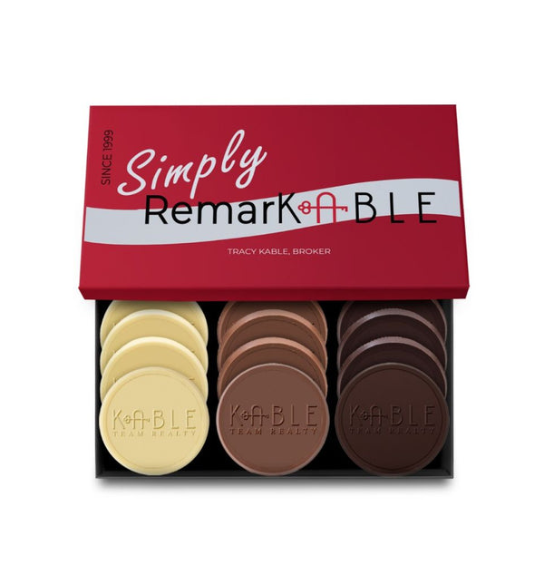 12-Piece Engraved Chocolate Cookie Set