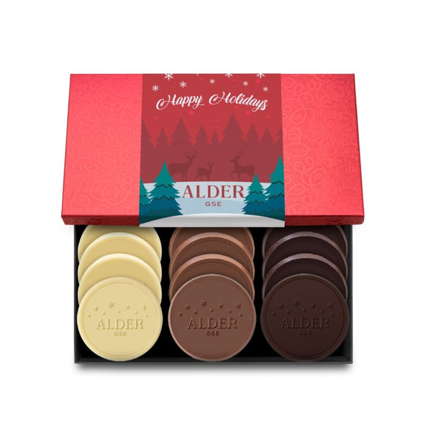 12-Piece Engraved Chocolate Cookie Set