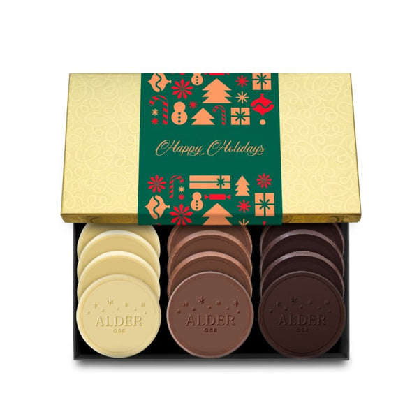 12-Piece Engraved Chocolate Cookie Set