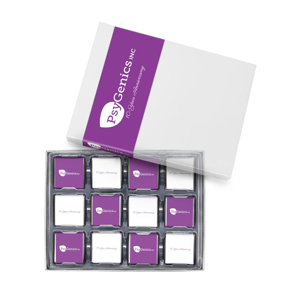 12 Chocolate Squares in Gift Box