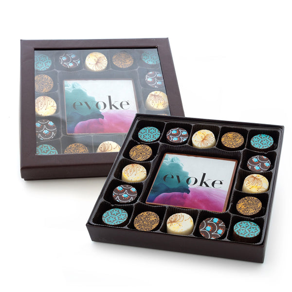 Edible Imprint Chocolate Bar With 16 Truffles