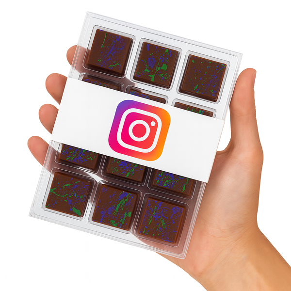 Color Splatter Chocolate Squares | Set of 12