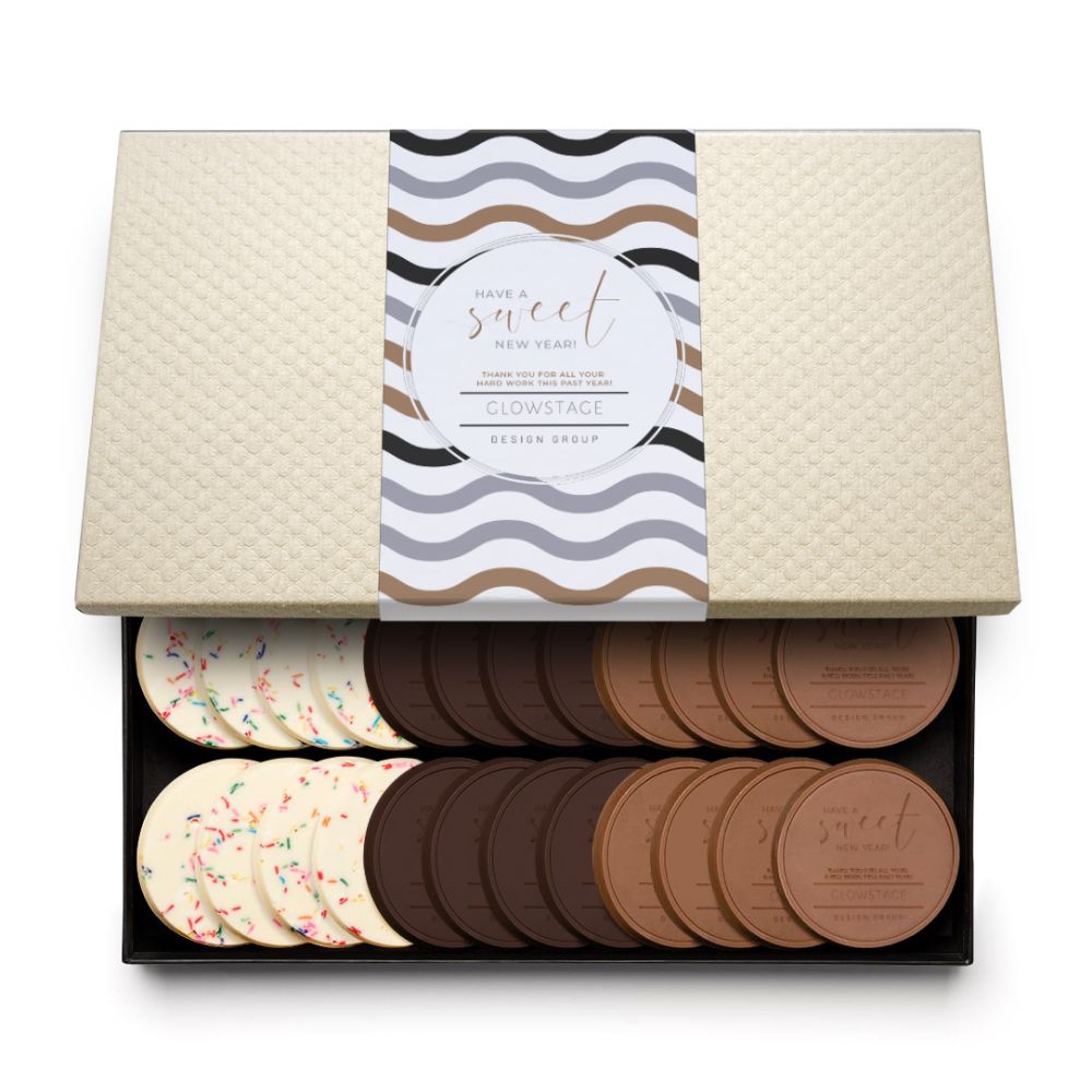 24-Piece Engraved Chocolate Cookie Set