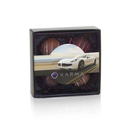 4-Piece Truffle Set w Imprinted Ribbon/Sleeve