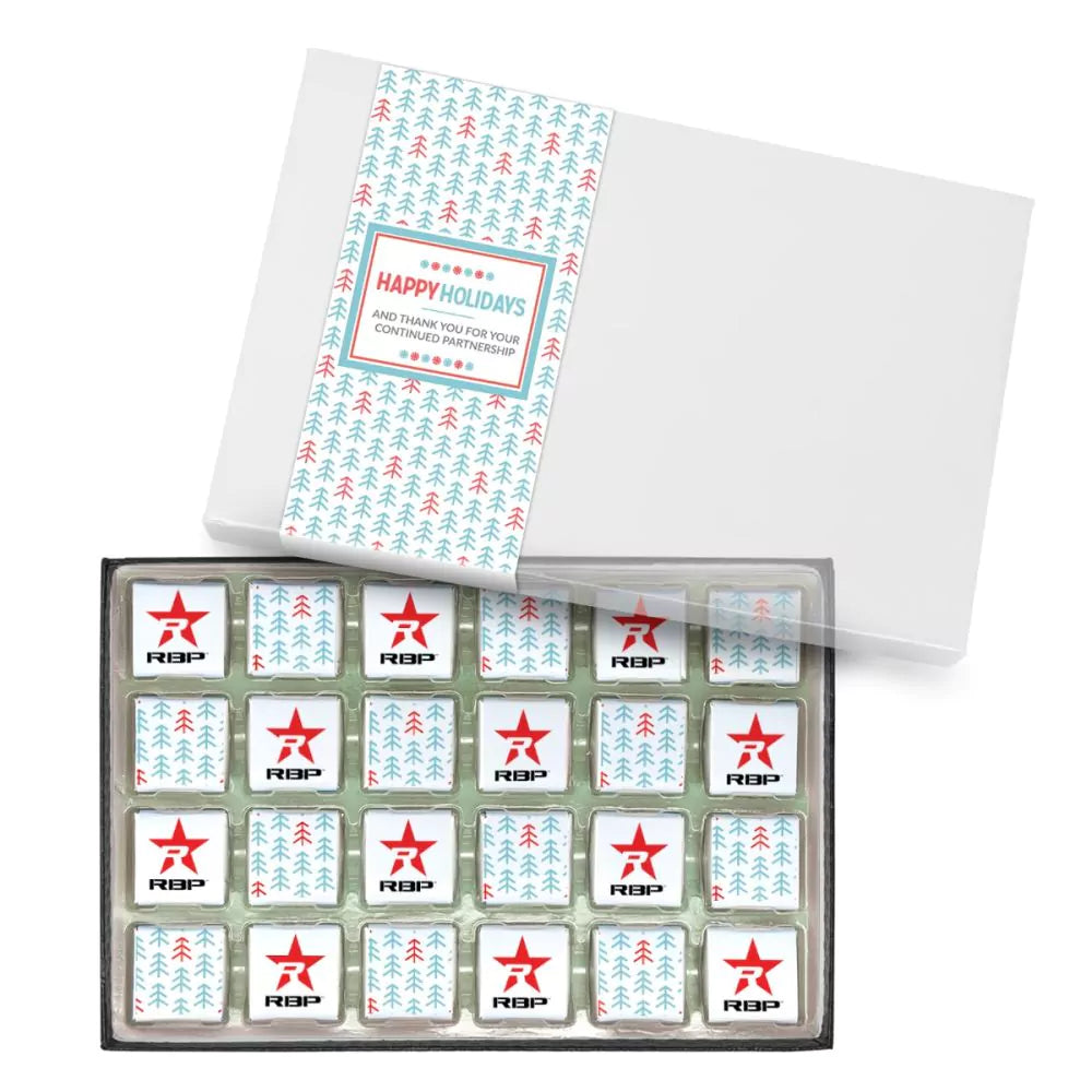 24 Chocolate Squares in Gift Box