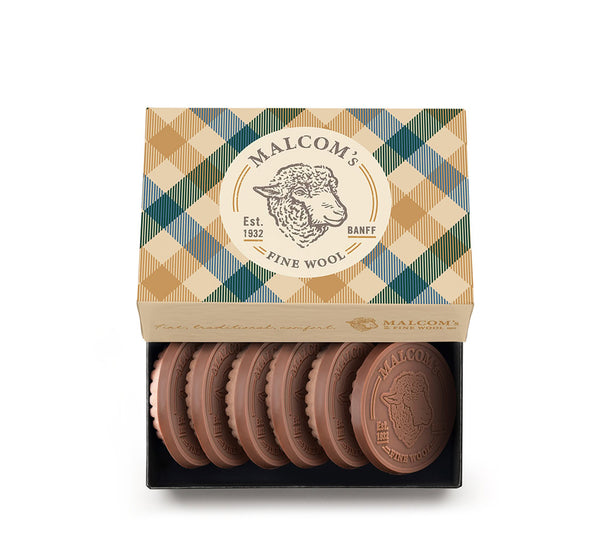 6-Piece Engraved Chocolate Cookie Set