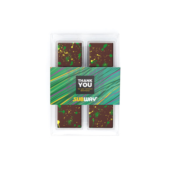 Color Splatter Chocolate Squares | Set of 6