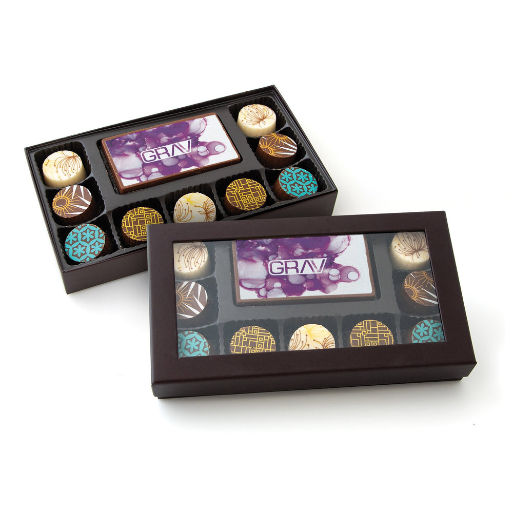 Edible Imprint Chocolate Bar With 9 Truffles