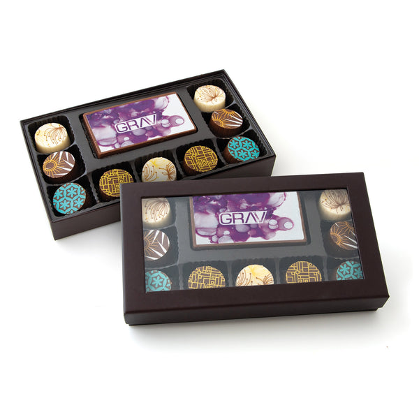Edible Imprint Chocolate Bar With 9 Truffles