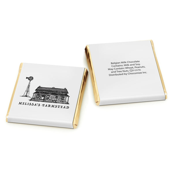 Wrapped Chocolate Squares - 1.75"