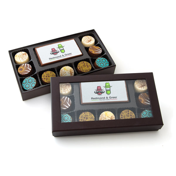 Edible Imprint Chocolate Bar With 9 Truffles