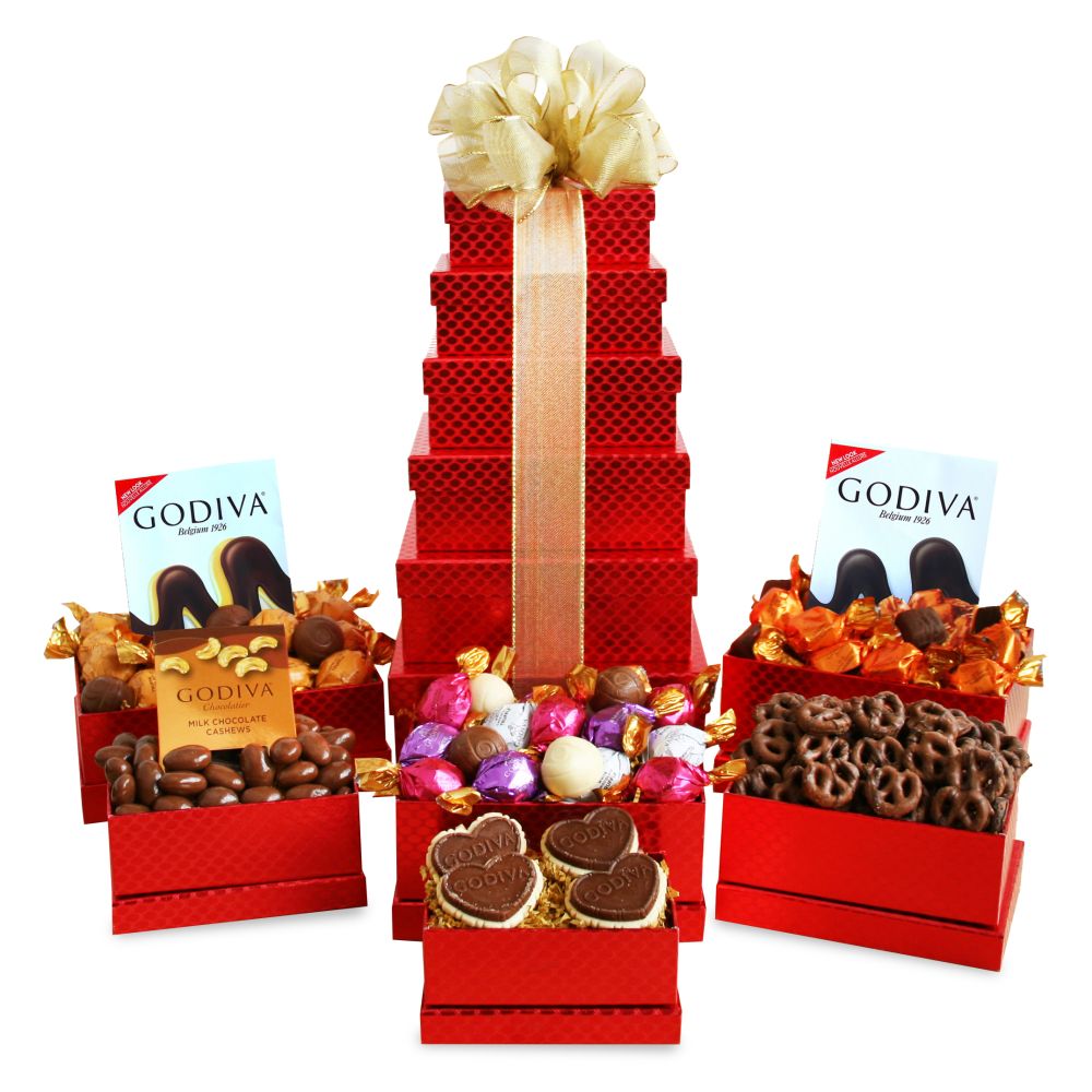 4-Tier Sweet Surprise Birthday Gift Tower, GODIVA