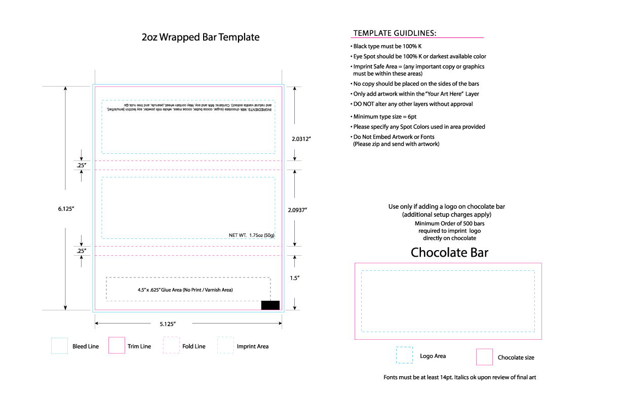 Artwork Layout 1.75oz Wrapped Bars