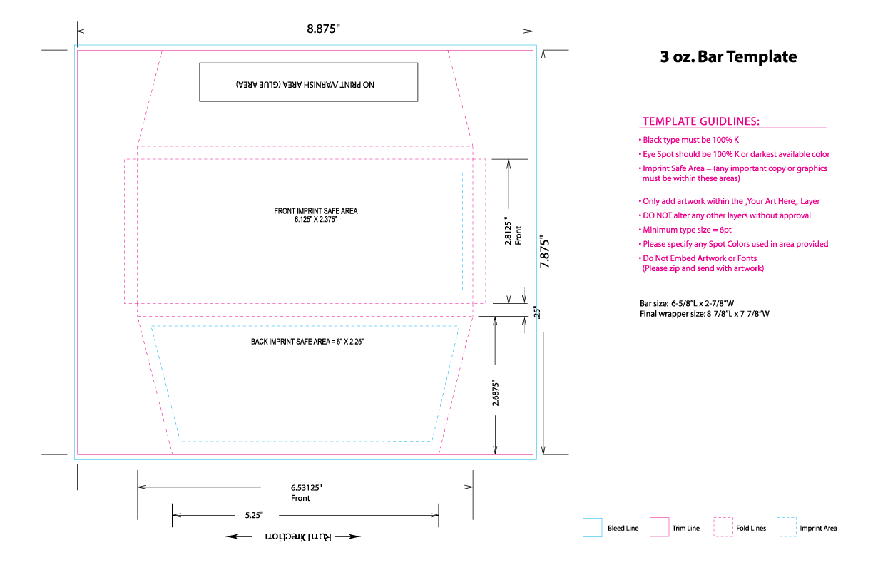 Artwork Layout 3oz Wrapped Bars