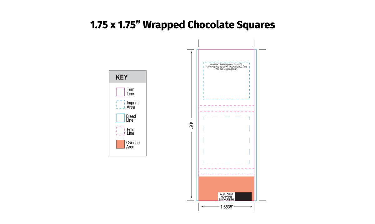 Artwork Layout - 1.75in wrapped chocolate squares