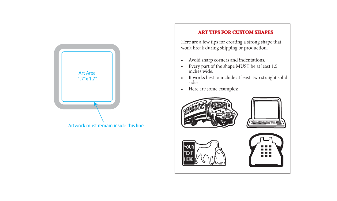 Artwork Layout 2x2in custom shape