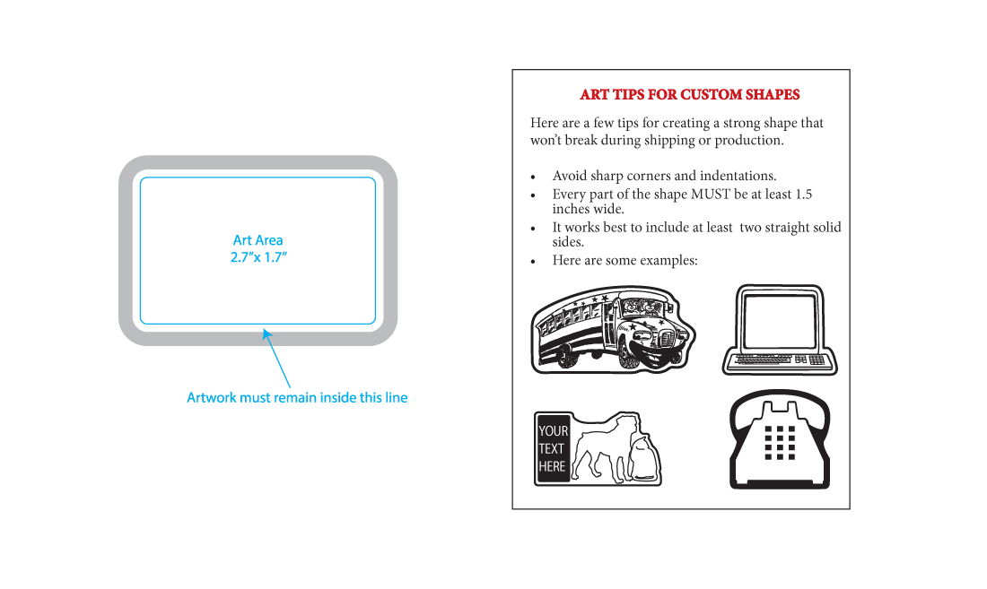 Artwork Layout 2x3in custom shape
