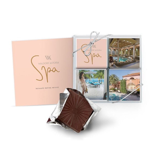 Set of 4 chocolate squares