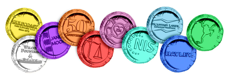 Personalized chocolate coins
